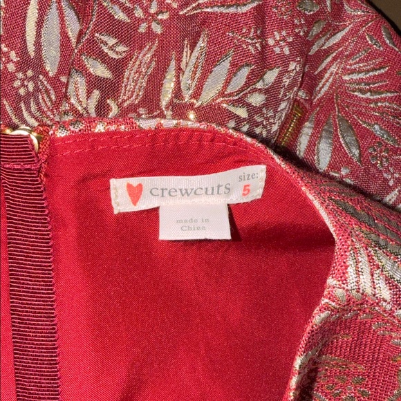 J. Crew Crewcuts Holiday Girls'  jacquard dress in botanical deer print 5T - Picture 7 of 15